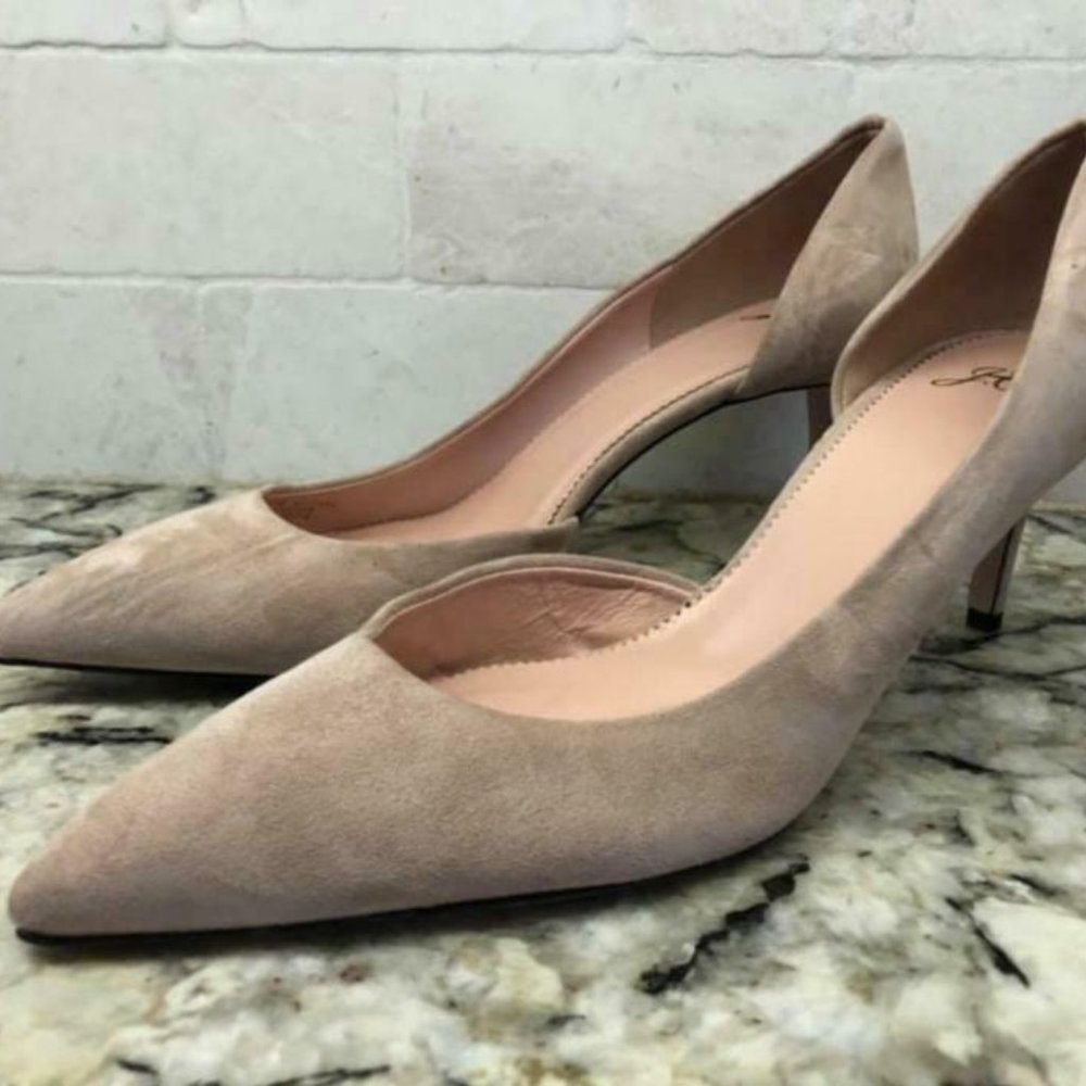 NEW J.Crew $218 Lucie Suede Pumps J8205 Ashen Brown